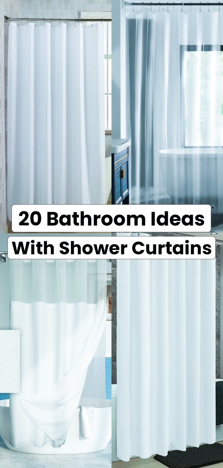 20 Bathroom Ideas With Shower Curtains