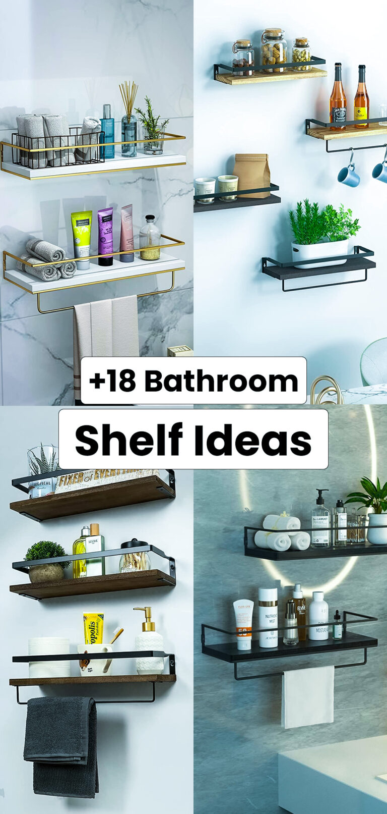 18 Bathroom Shelf Ideas