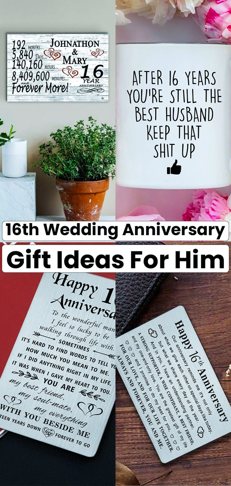 16th Wedding Anniversary Gift Ideas for Him