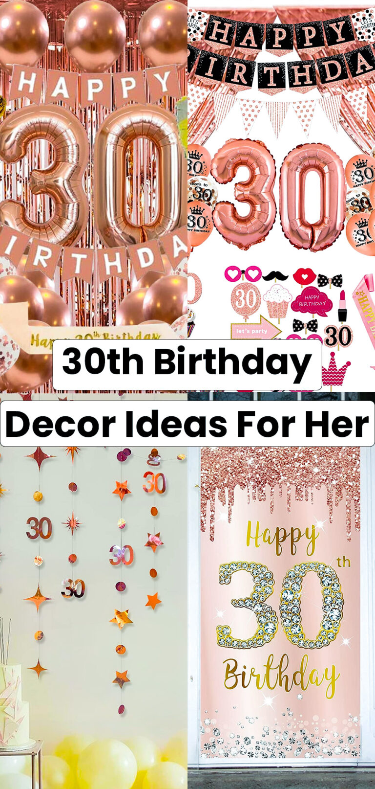 30th Birthday Decor Ideas for Her